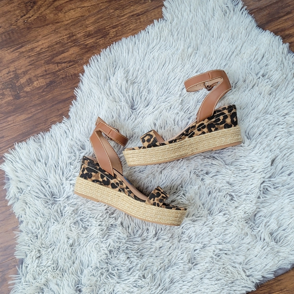 STEVEN Steve Madden Kippie Cheetah Wedge Sandals